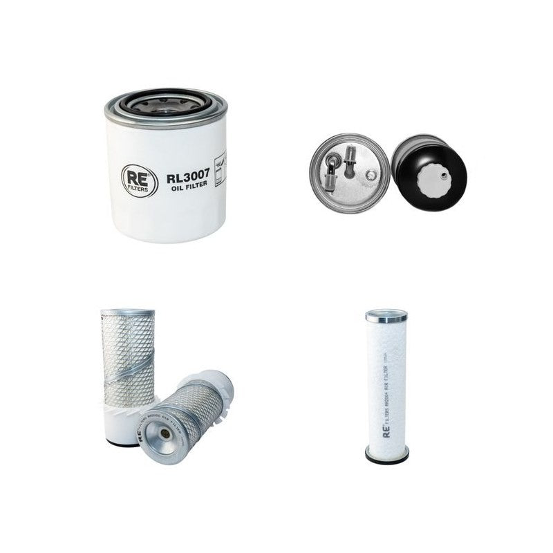 Kubota KX91-2 Filter Service Kit Air, Oil, Fuel Filters S/N 56297--
