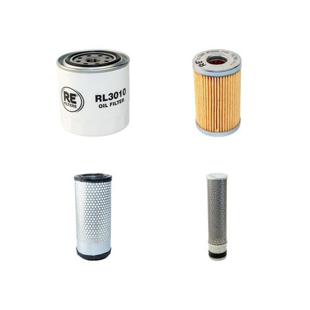 Kubota KX91-3 Filter Service Kit with Kubota D 1503MEBH2 Engine Air, Oil, Fuel Filters