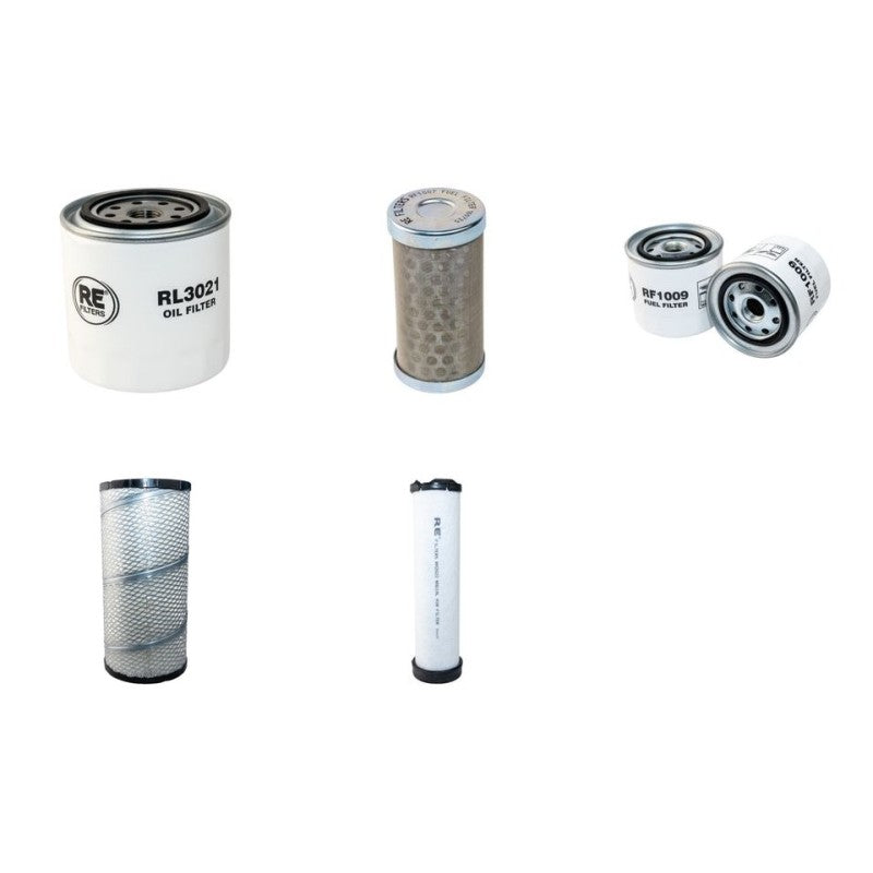 Kubota M9540 Filter Service Kit with Kubota V 3800-DI-TE 2 - TE3 Engine Air, Oil, Fuel Filters