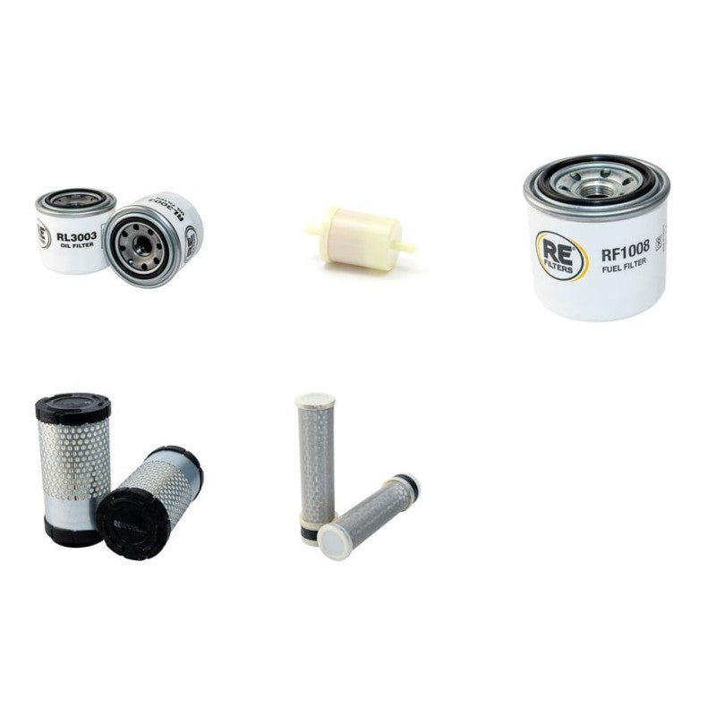 Kubota U15-3 Filter Service Kit with Kubota D 782 Engine Air, Oil, Fuel Filters