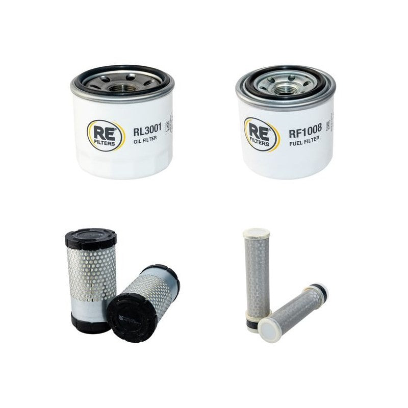 Kubota U15-4 Filter Service Kit with Kubota D 782EBH14 Engine Air, Oil, Fuel Filters