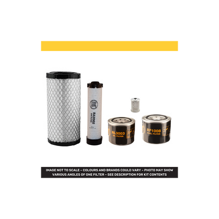 Kubota U27-4 Filter Service Kit with Kubota D 1105-EBH-11 Engine Air, Oil, Fuel Filters Serial No -57196