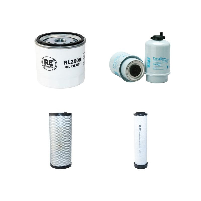 LANDINI 65 ALPINE T2 Filter Service Kit Air Oil Fuel Filters w/Perkins 804C-33T Eng. YR 2004- TIER II