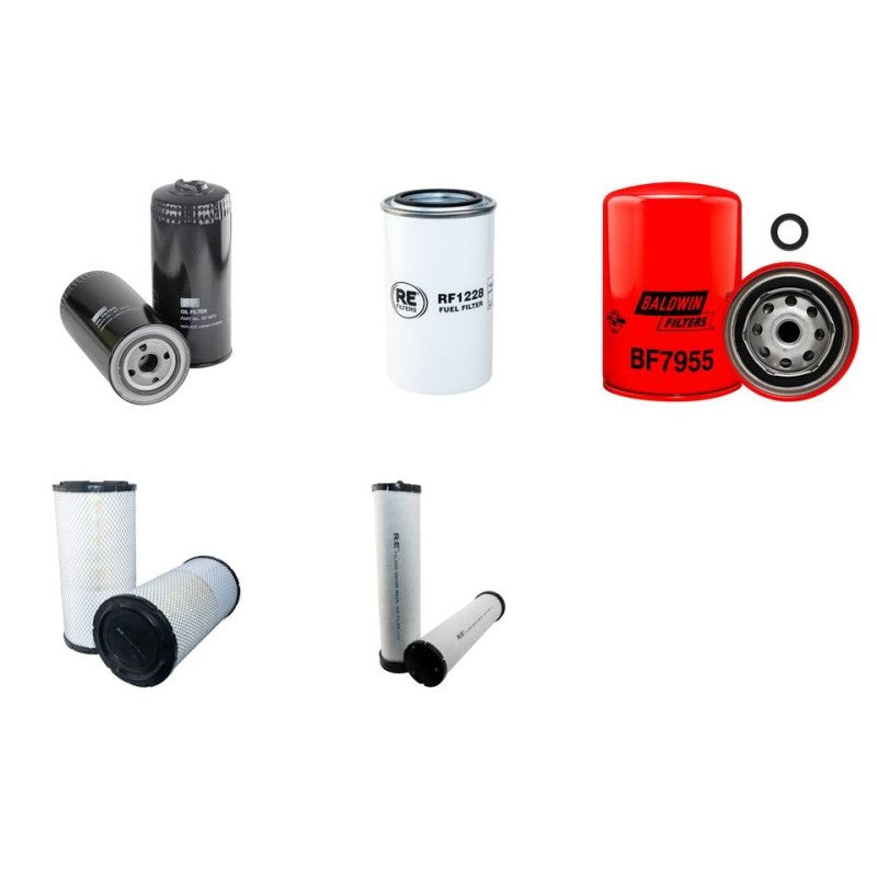 LIEBHERR A904C LITRONIC Filter Service Kit Air Oil Fuel Filters w/LIEBHERR Eng. SN 18717- YR 2004- 439/440/441