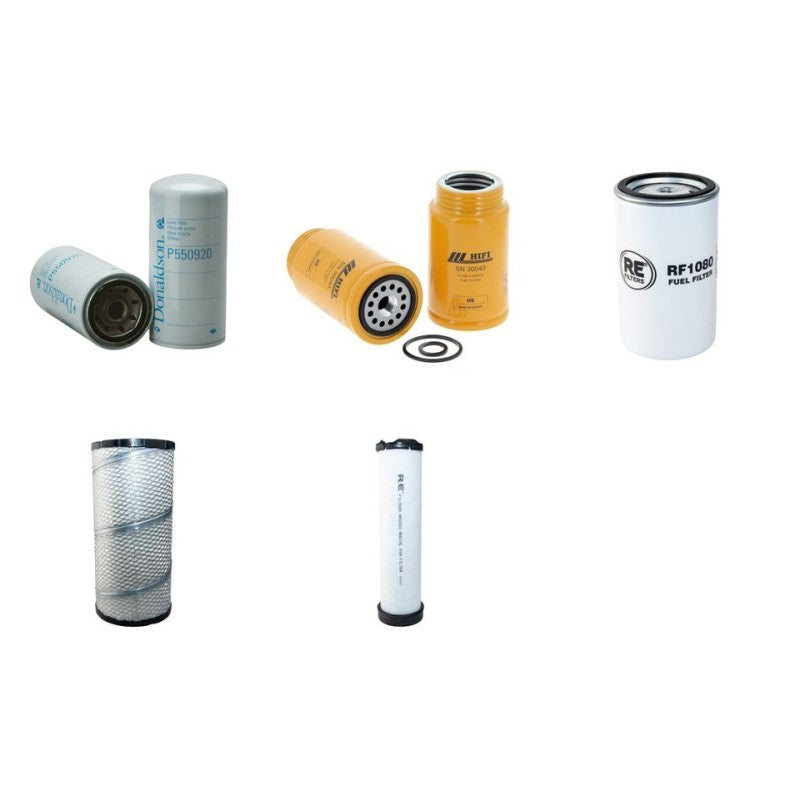 MASSEY FERGUSON 6445 DYNA6 Filter Service Kit Air Oil Fuel Filters w/Perkins 1104D-E44TA Eng. YR 2007- TIER III