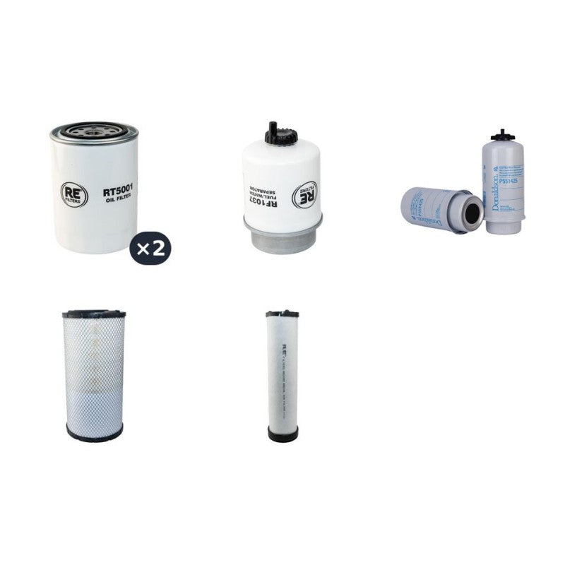 MASSEY FERGUSON 6465 DYNA6 Filter Service Kit Air Oil Fuel Filters w/Perkins 1106-C-E60TA Eng. YR 2003-2005 125 CH
