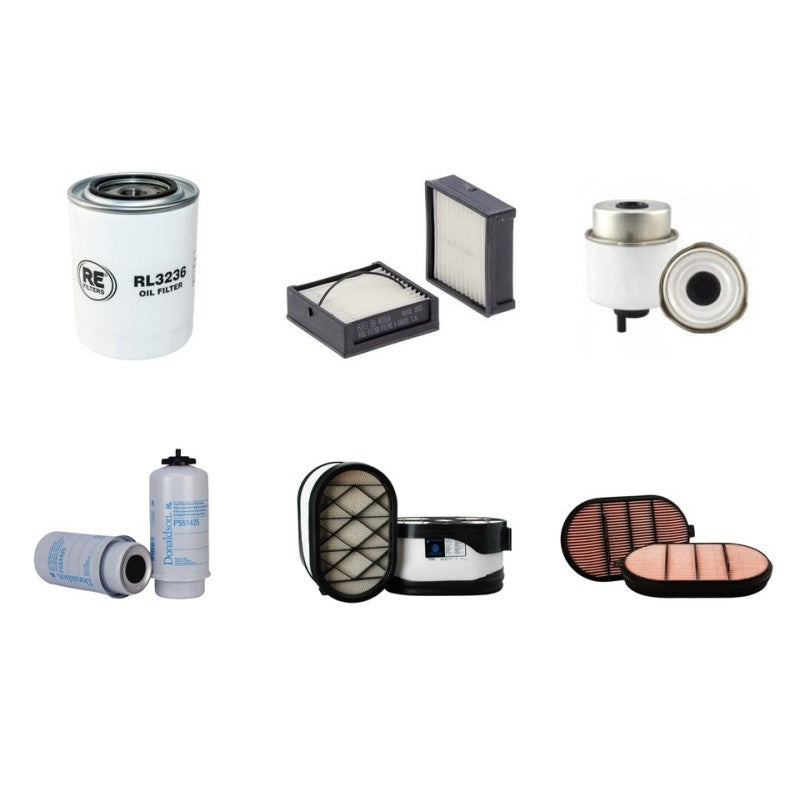MASSEY FERGUSON 6485 DYNA6 Filter Service Kit Air Oil Fuel Filters w/SISU 66CTA/4V Eng. YR 2008- TIER III
