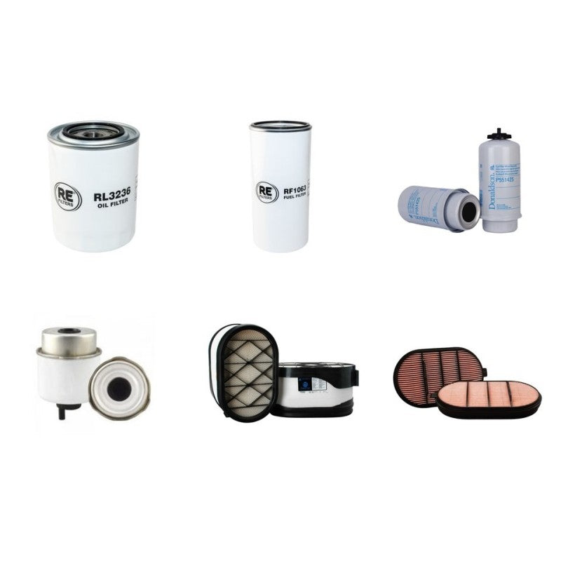 MASSEY FERGUSON 7620 DYNA6 Filter Service Kit Air Oil Fuel Filters w/SISU 66AWI697 Eng. YR 2012- 190 CH TIER III