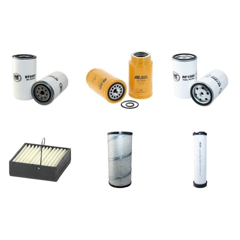 MASSEY FERGUSON MF5455 (TIER3) Filter Service Kit Air Oil Fuel Filters w/Perkins 1104D-E44TA Eng. YR 2008-