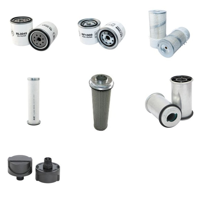 MECALAC 8CX Filter Service Kit w/Isuzu Eng. SN 12466-
