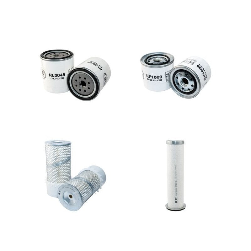 MECALAC 8CXI Filter Service Kit Air Oil Fuel Filters w/ISUZU 4JB1 Eng. SN 15000-15311