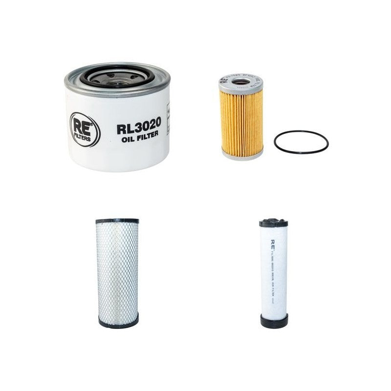 MUSTANG 2050 Filter Service Kit Air Oil Fuel Filters w/Yanmar 4TNE84 Eng.