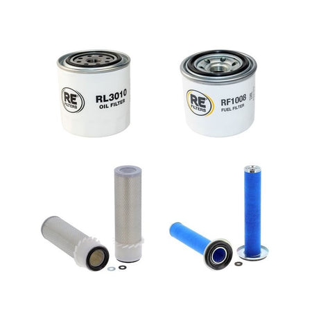 MUSTANG 440 Filter Service Kit Air Oil Fuel Filters w/Kubota V1902B Eng.