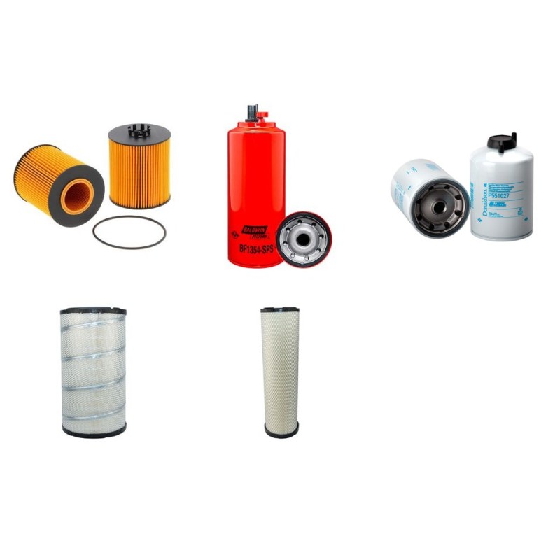 NEUSON 242HV Filter Service Kit Air Oil Fuel Filters w/JOHN DEERE 6068HF485 Eng.