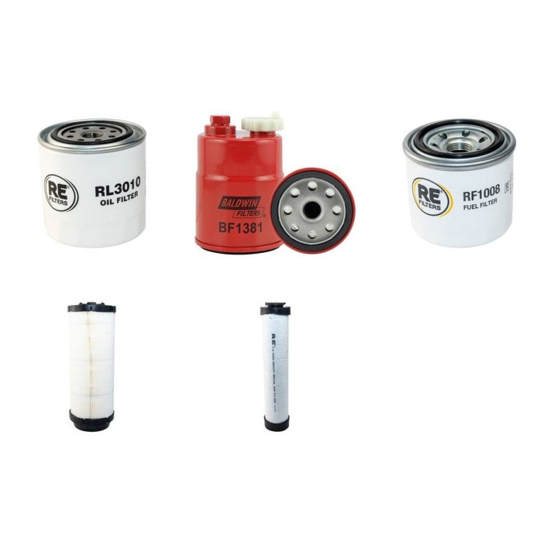 REFORM METRAC G5X Filter Service Kit Air Oil Fuel Filters w/Kubota V 2403-M-T-EU4 Eng. YR 2011-
