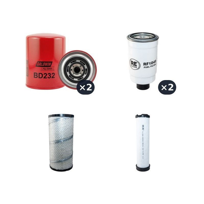 RENAULT AGRI TEMIS 610X/Z Filter Service Kit Air Oil Fuel Filters w/IVECO 8065.05.800NA Eng. 109 CH H 3922