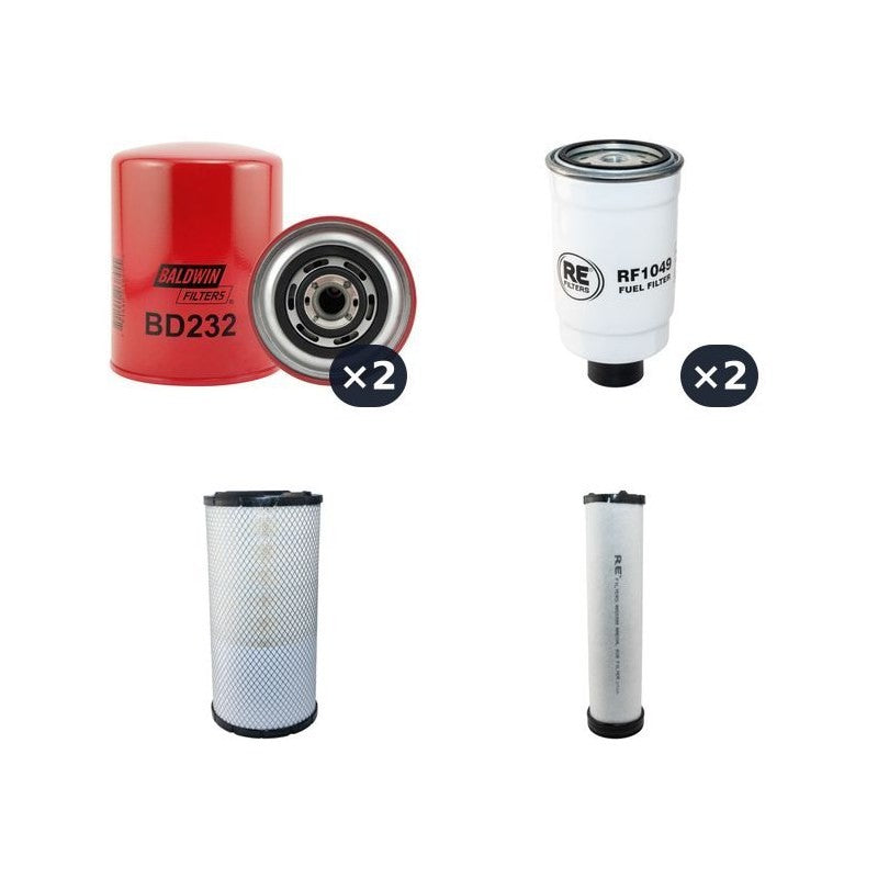 RENAULT AGRI TEMIS 650X/Z Filter Service Kit Air Oil Fuel Filters w/IVECO 8065.25.800TC Eng. 154 CH H 3942