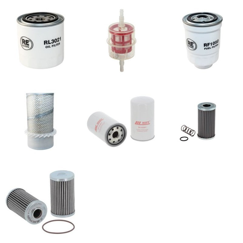 RUBAG 4R2203RH Filter Service Kit w/Kubota V 3600-E3B-EU-Z4 Eng.