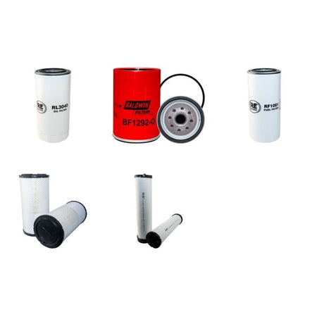 SOLMEC 212ESC Filter Service Kit Air Oil Fuel Filters w/Deutz TCD2012-L6-2V Eng. TIER III