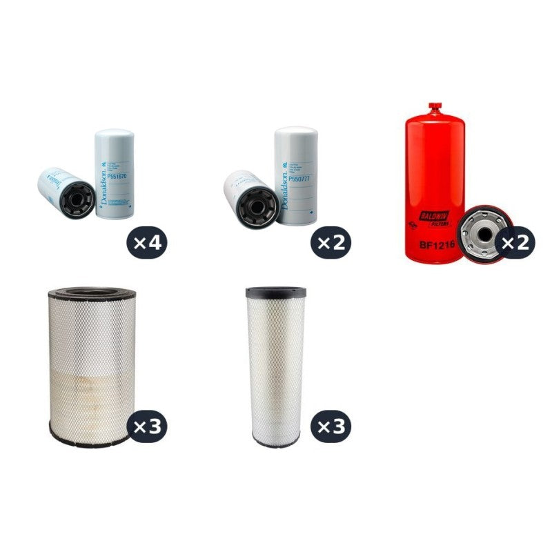 Terex 33100 Filter Service Kit Air Oil Fuel Filters with Cummins Engine