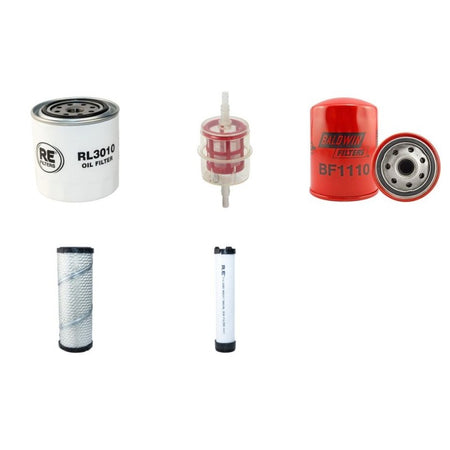 Terex Benford PS3500H Filter Service Kit with Kubota Engine Air Oil Fuel Filters