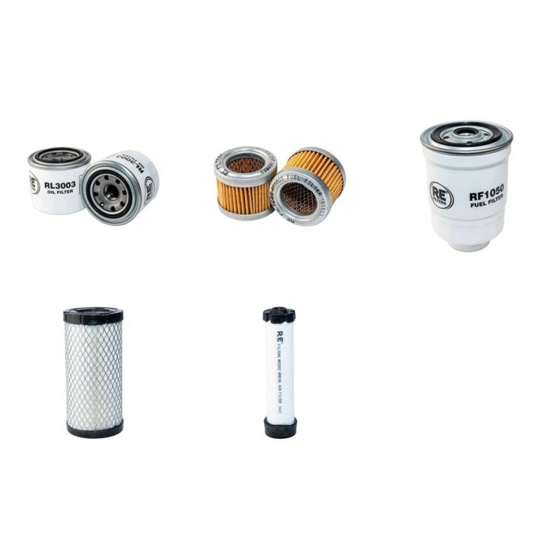 Terex TC16TD Filter Service Kit Air Oil Fuel Filters with Mitsubishi L3E BI-ENERGIE Engine YR 2014