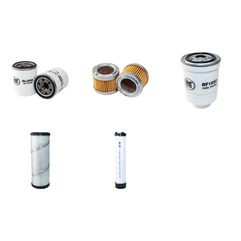 Terex TC25 Filter Service Kit with Mitsubishi S3L2 Engine Air, Oil, Fuel Filters