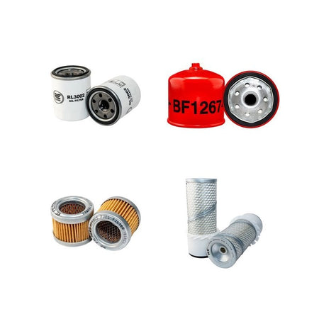 Toro GroundsMaster 220D Filter Service Kit with Mitsubishi L3C Engine Air, Oil, Fuel Filters