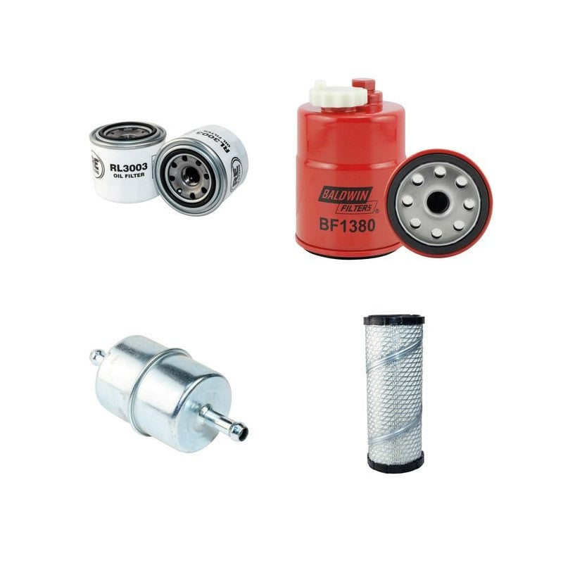 Toro ReelMaster 5400D Filter Service Kit with Kubota Engine Air, Oil, Fuel Filters