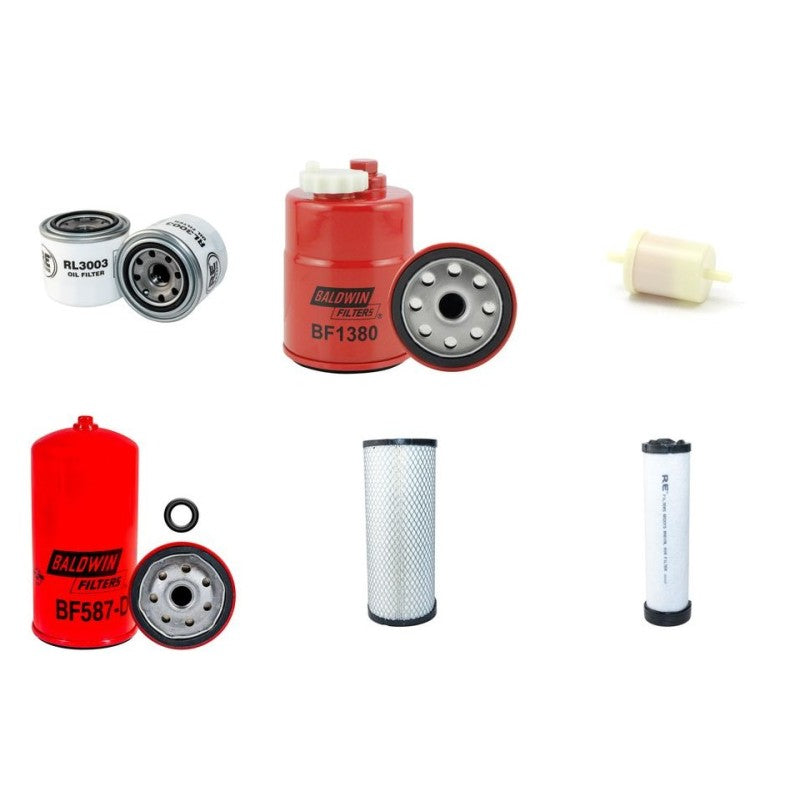 Toro ReelMaster 6500D Filter Service Kit with Kubota Engine Air, Oil, Fuel Filters