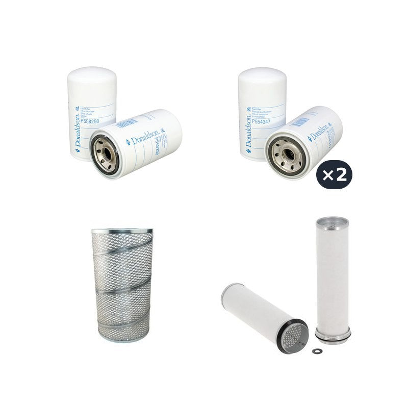 Volvo DR860 Filter Service Kit Air Oil Fuel Filters with Volvo TD50A engine Serial No Fuel Filter -spinon
