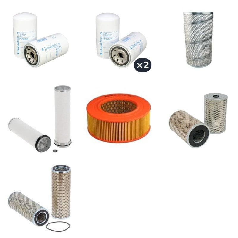 Volvo DR860 Filter Service Kit with Volvo TD50A engine Serial No Fuel Filter -spinon