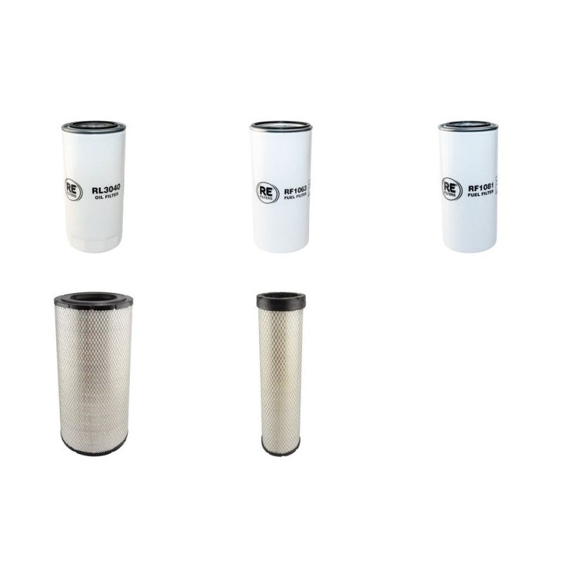Volvo EC160C/EW160C Filter Service Kit with Volvo D6E-EBE3/EDE3 engine Air, Oil, Fuel Filters