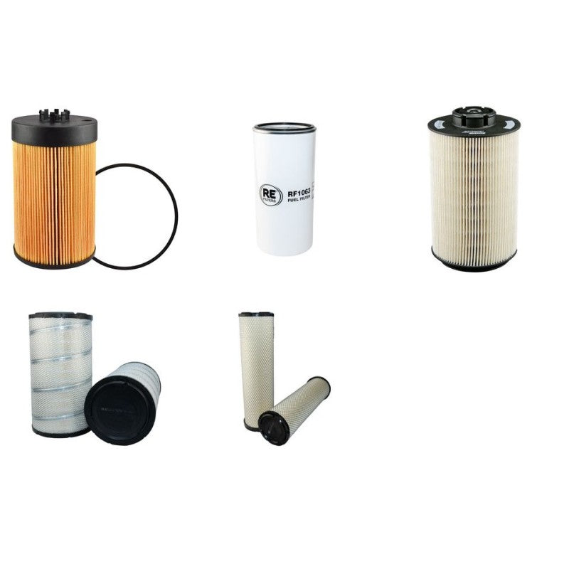 Volvo G930B Filter Service Kit Air Oil Fuel Filters with Volvo D8H engine YR 2012-
