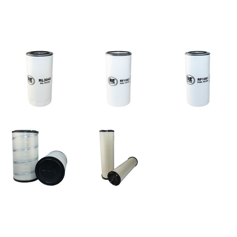 Volvo G946 Filter Service Kit Air Oil Fuel Filters with Volvo D7E engine YR 2006-