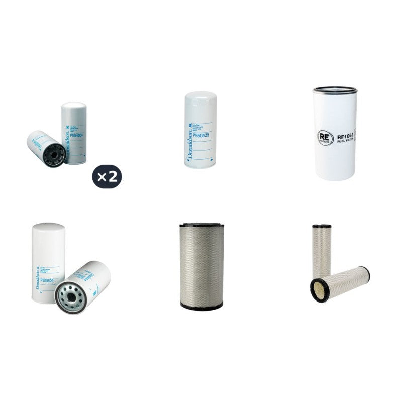 Volvo G970 Filter Service Kit Air Oil Fuel Filters with Volvo D9B engine YR 2006-