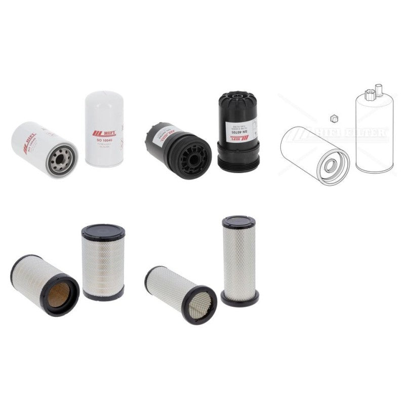 Xcmg XC 958 E Engine Filter Kit with Cummins B6.7 engine 2019-