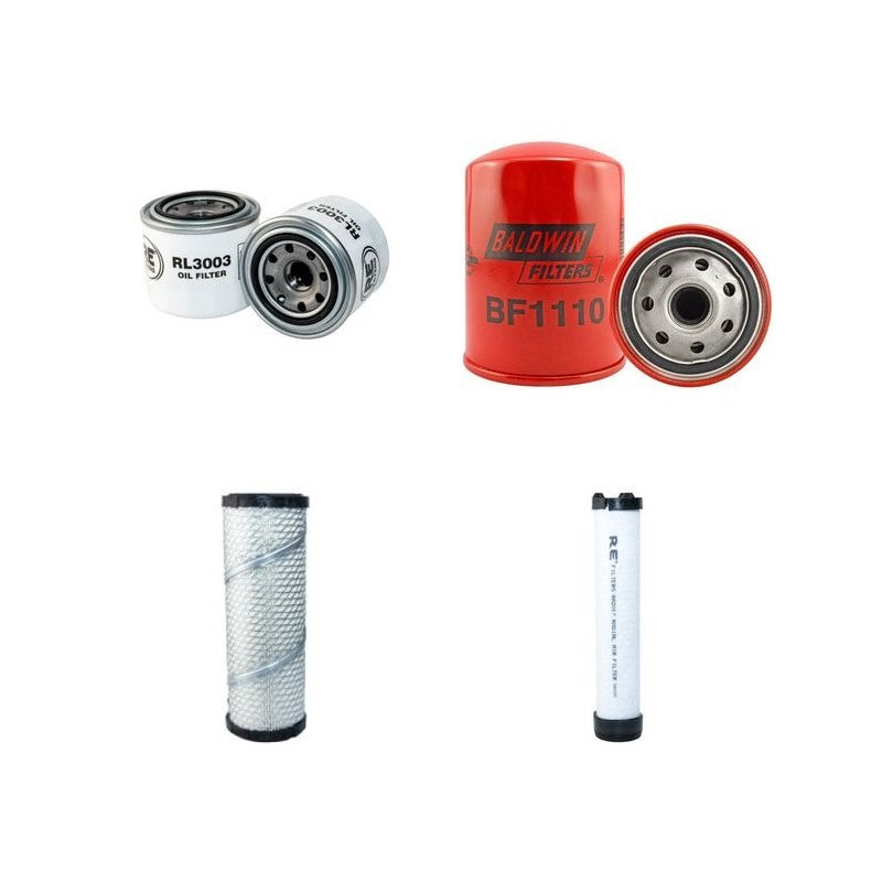 ZEPPELIN ZR45 Filter Service Kit Air Oil Fuel Filters w/MITSUBISHI S4Q Eng. YR 1996-